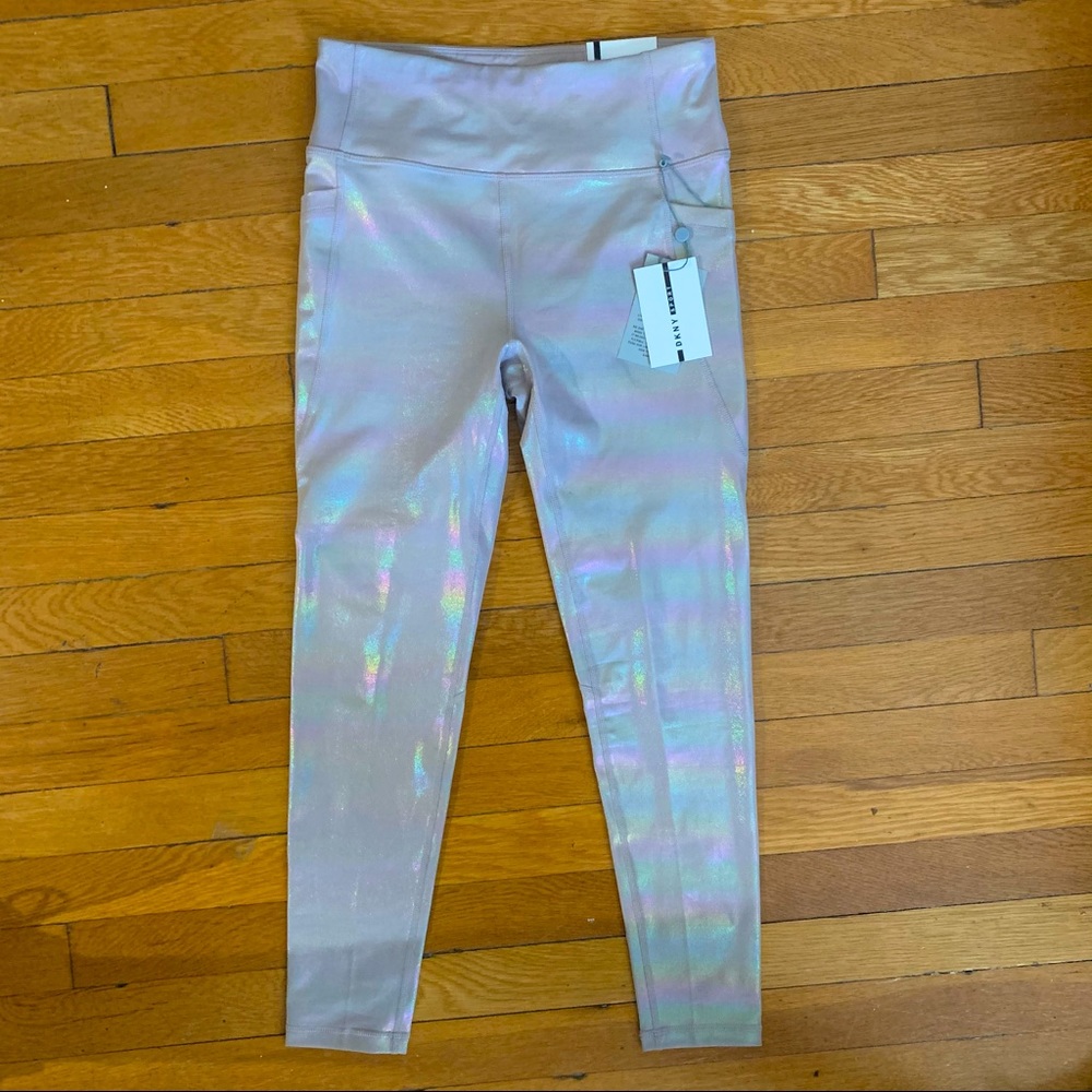DKNY High waisted pink glitter leggings